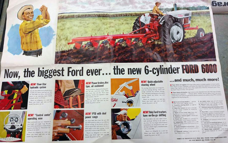 brochure folder ford tractor 6000